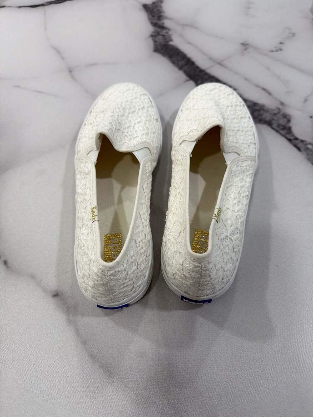 Keds Women's Double Decker Crochet Sneaker Size 8 color white - Picture 4 of 5